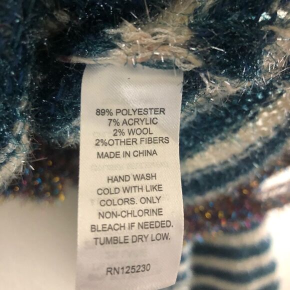 Prima Tinsel Striped Sweater Women's Green White XMAS Christmas XXL - Picture 4 of 6